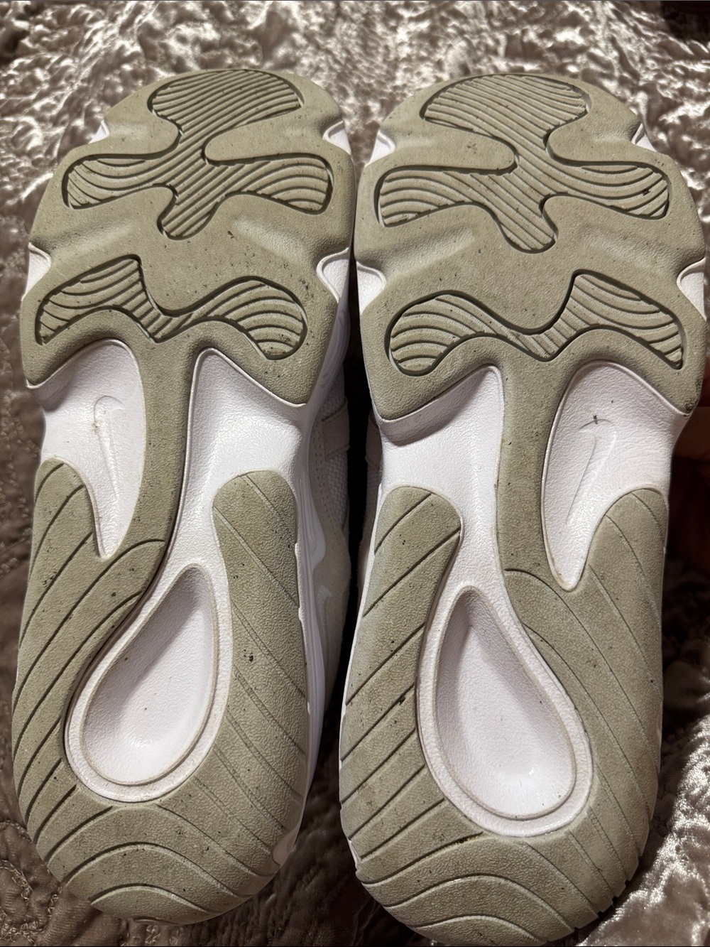 Nike Tech Hera Women’s Cream and White Chunky Runner Sneakers - Picture 4 of 5